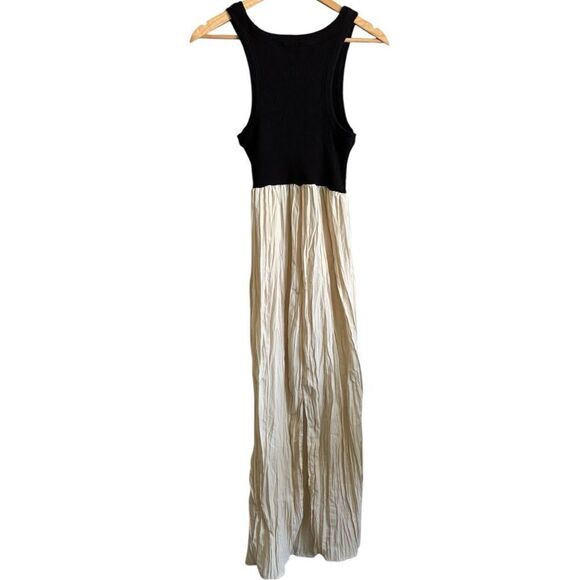 Zara Black Cream Maxi Dress Combination Medium - Picture 3 of 8